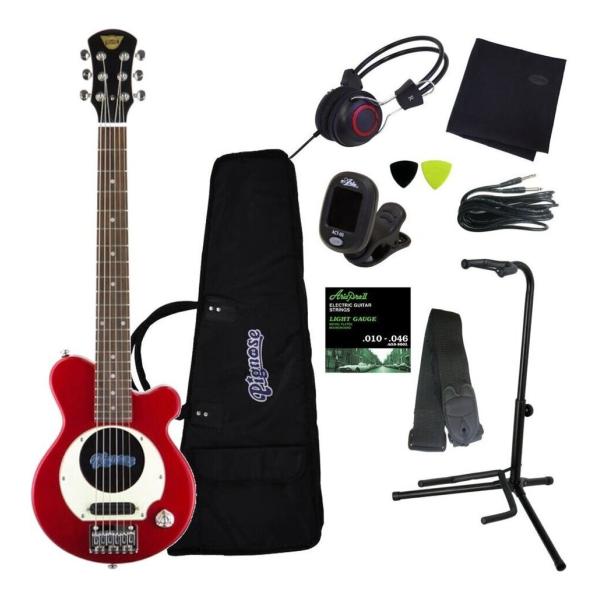 Pignose PGG-200（レッド） スピーカー内蔵ミニエレキギター Pignose PGG-200 CA/豪華10点セット スピーカー内蔵ミニギター : 愛曲