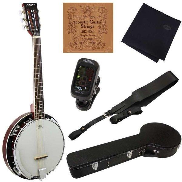 ARIA SB-10G/ハードケース付6点セット ギターと同じチューニング/6弦