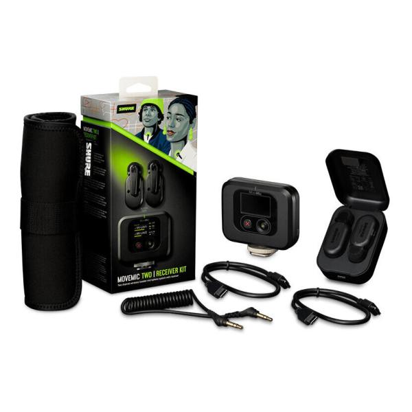 SHURE MV-TWO-KIT-J-Z6 MoveMic Two 受信機キット クリップオン・ワイヤレス マイクロホン×2 +専用受信機