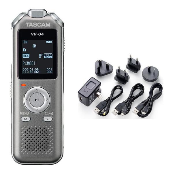 タスカム ワイドFMチューナー搭載 ボイスレコーダー(グレー) TASCAM VR-04-GY 返品種別A