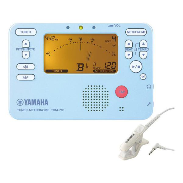 他サイト： YAMAHA TDM-710BLM マイク付属セット チューナー/メトロノーム(ブルー) + コンタクトマイク(アイボリー)/限定カラー/メール便発送・代金引換不可の商品画像