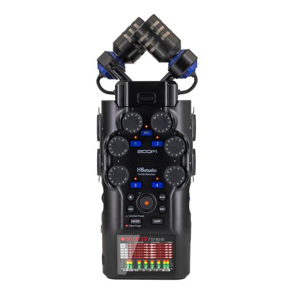 ZOOM H6studio 大口径ステレオマイク スタジオグレードプリアンプ 32bitフロート録音 フラッグシップモデル ハンディレコーダー
