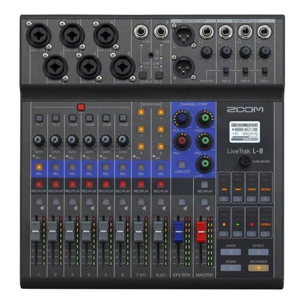 ZOOM LiveTrak L-8 ポッドキャストに、ミュージックにライブミキサー＆レコーダー
