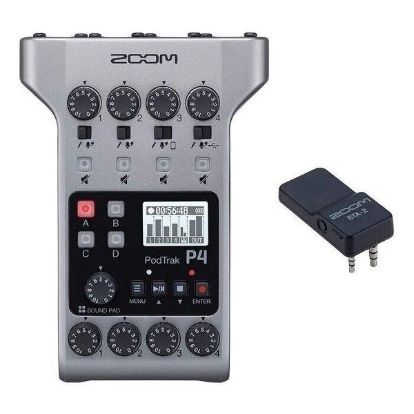 他サイト： ZOOM P4+BTA-2 PodTrak ポッドキャスター待望のポータブルレコーダー/Bluetoothオーディオアダプタ付の商品画像