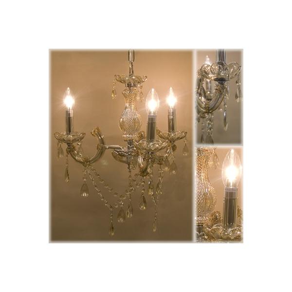 ガラスパーツがオシャレ 永遠の定番 ３灯クリスタルガラスシャンデリア Trinity トリニティ コニャック Ne Ak P 7356 3cg 離島配送不可