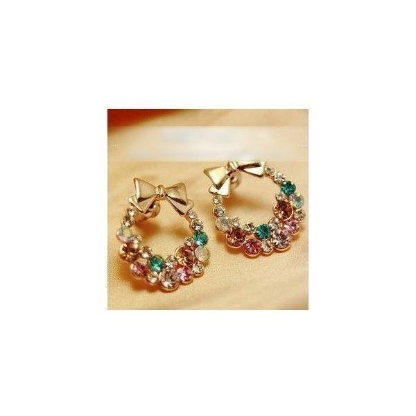 ピアスカラフルリングのリボンが可愛いピアス Aima5 エマーブルストア 通販 Yahoo ショッピング