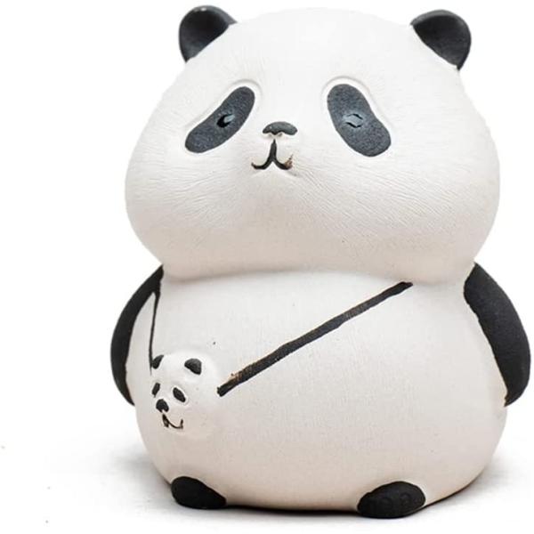 美品】パンダ陶器レトロ置物インテリア工芸品美術品A1065