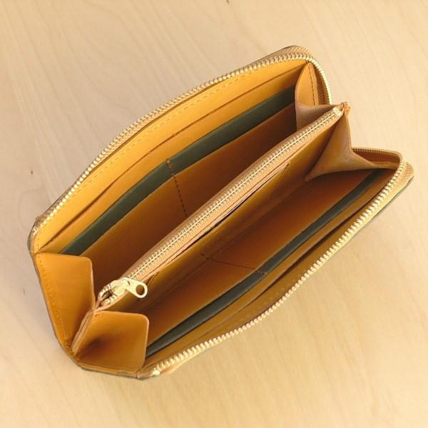 長財布 メンズ 本革 栃木レザー L字 ラウンドファスナー 702 グリーン 緑 新品 本物 日本製 牛革 ヌメ革 Buyee 日本代购平台 产品购物网站大全 Buyee一站式代购 Bot Online