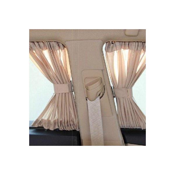 車 カーテン 遮光 UVカット 車中泊 グッズ目隠し 日除け プライバシーカーテン 簡単装着 カー用品 プリーツシルキー　日除けシート 紫外線保護