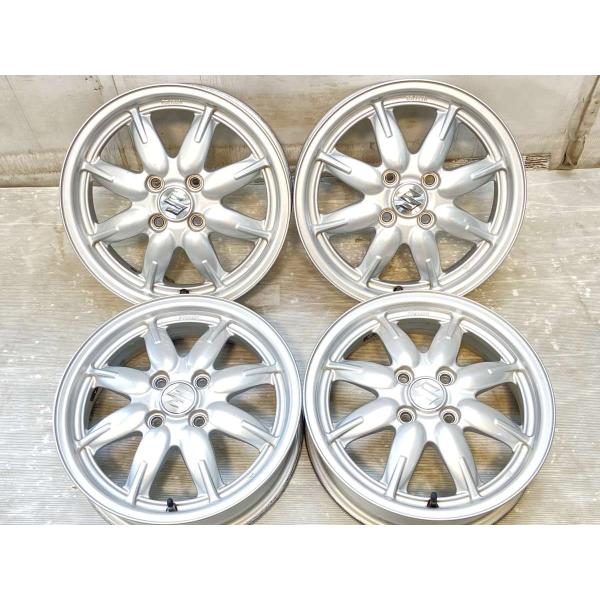 中古ホイール 4本 スズキ純正 15x4.5 45 100-4穴 中古アルミホイール