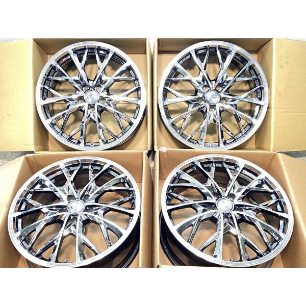中古ホイール 4本 WEDS レオニスMV 19x7.5 40 114.3-5穴 中古アルミ