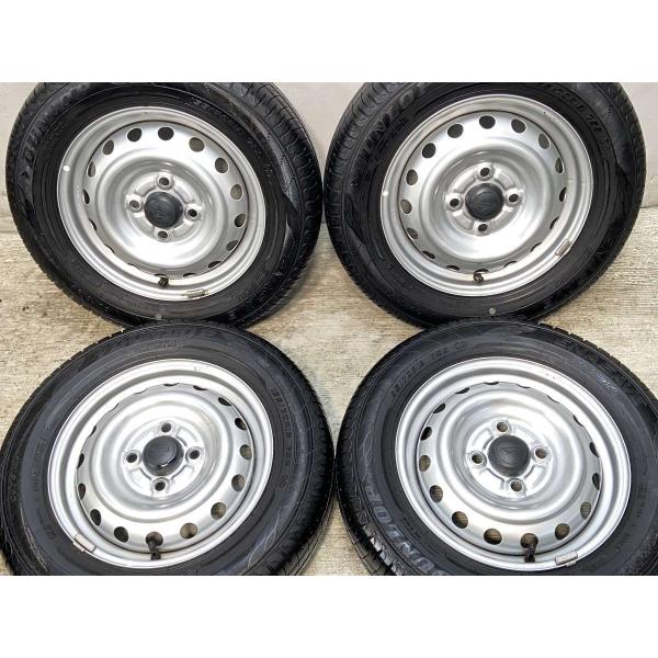 DUNLOP タイヤ 13インチ 4本セット DUNLOP 中古タイヤ サマータイヤ ホイールセット 4本セット 155