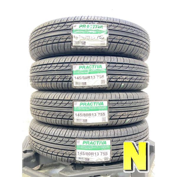 PRACTIVA タイヤ 145/80R13 ×4本 中古 中古タイヤ サマータイヤ 4本セット 145/80R13 イエローハット