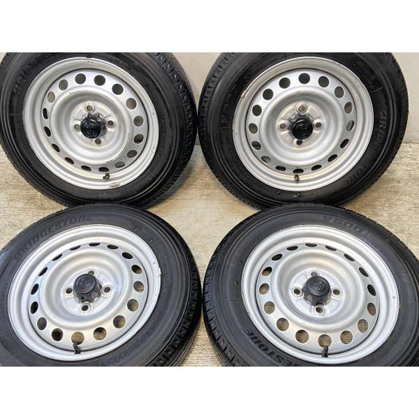 バン用155/80R14 88S サマータイヤ4本セット　新古品　新品バルブ付 BRIDGESTONE 中古タイヤ サマータイヤ ホイールセット 4本セット