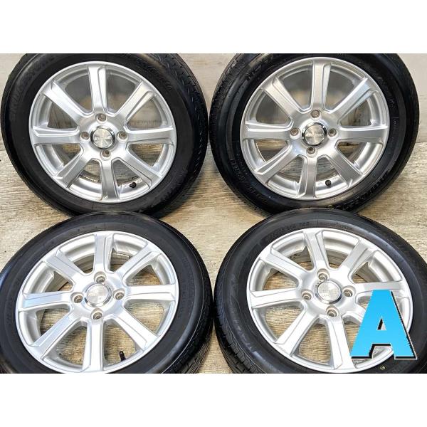 25年製 新品ブリヂストン サマータイヤ 155/65R14+中古アルミセット BRIDGESTONE 中古タイヤ サマータイヤ ホイールセット 4本セット