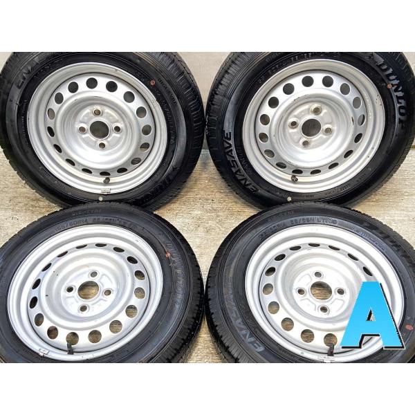 サマータイヤ DUNLOP 155/80R14 88/86S LT DUNLOP（ダンロップ） 中古タイヤ サマータイヤ ホイールセット 4本