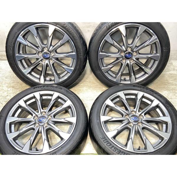 スバル 純正 205/50R17 タイヤ アルミホイール4本セット BRIDGESTONE 中古タイヤ サマータイヤ ホイールセット 4本セット