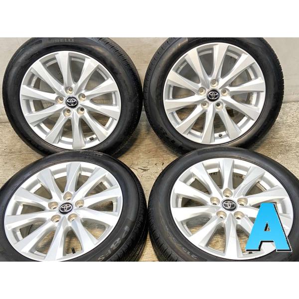 【美品】 215 55 R17ピレリ8分山タイヤ純正ホイールセット PIRELLI（ピレリ） 中古タイヤ サマータイヤ ホイールセット 4本セット