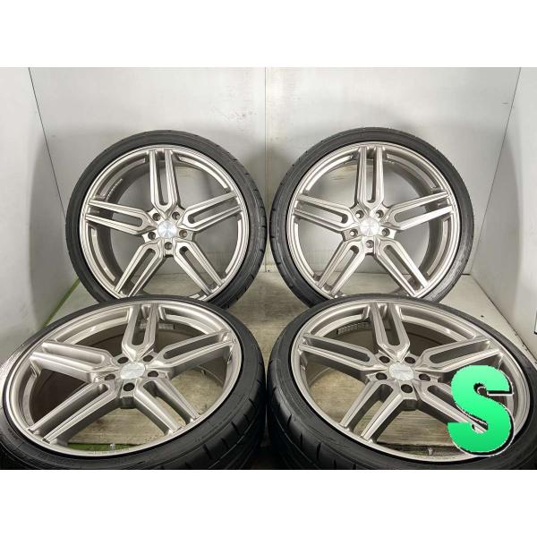 ②中古タイヤホイールセット 中古タイヤホイール 4本セット 22インチ 10J +24 11J +39 PCD