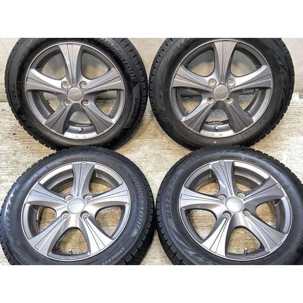 中古スタッドレスタイヤホイールセット【155/65R14 BRIDGESTONE VRX  