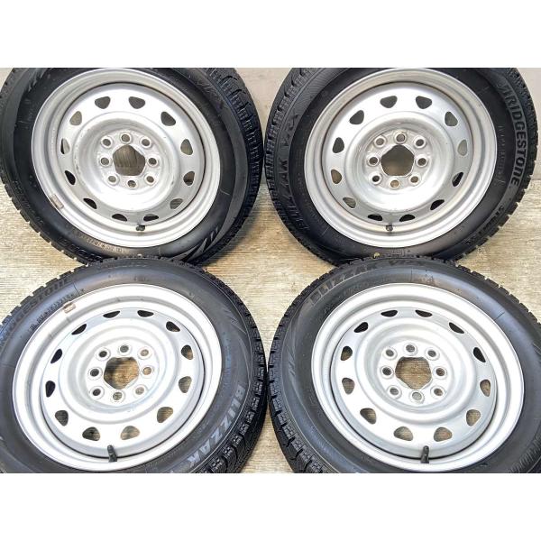 スタッドレスタイヤ ブリヂストン 14インチ 4穴 ホイール付き×4本