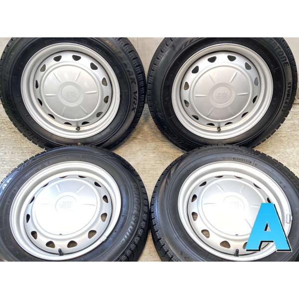 165/70R14 4穴X100 スタッドレスタイヤ ホイール付 4本セット BRIDGESTONE 中古タイヤ スタッドレスタイヤ ホイールセット 4本