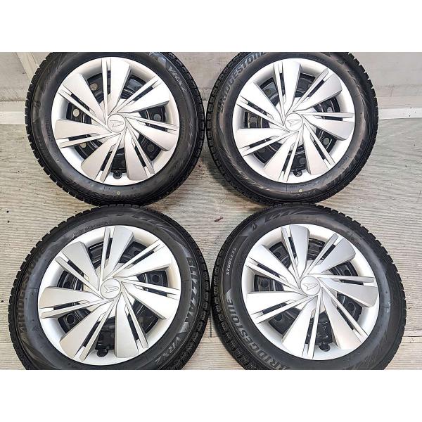 ①ダイハツ 純正アルミ+155/65R14 ブリヂストン スタッドレスタイヤ付 BRIDGESTONE（ブリヂストン） 中古タイヤ スタッドレスタイヤ ホイール
