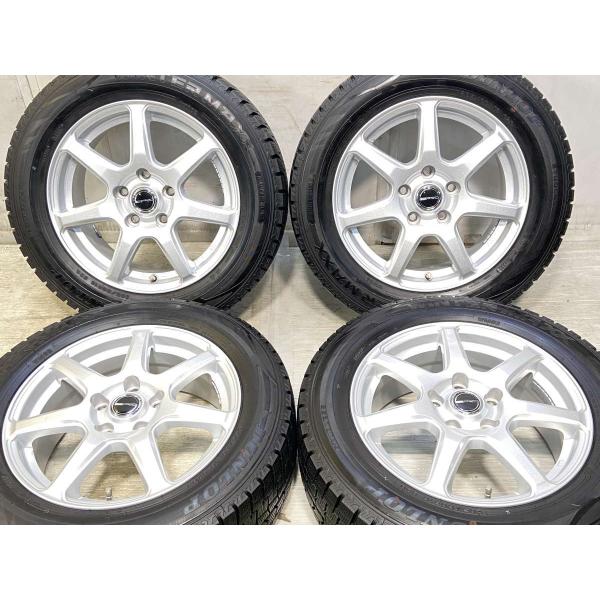 ②旧百忍者 １本205/60/16 スタッドレスタイヤホイールセット DUNLOP（ダンロップ） 中古タイヤ スタッドレスタイヤ ホイールセット