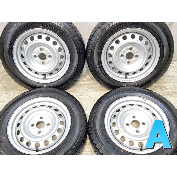 T-21.155/80R14 タイヤホイール4本セット ダンロップ DUNLOP（ダンロップ） 中古タイヤ サマータイヤ ホイールセット 4本