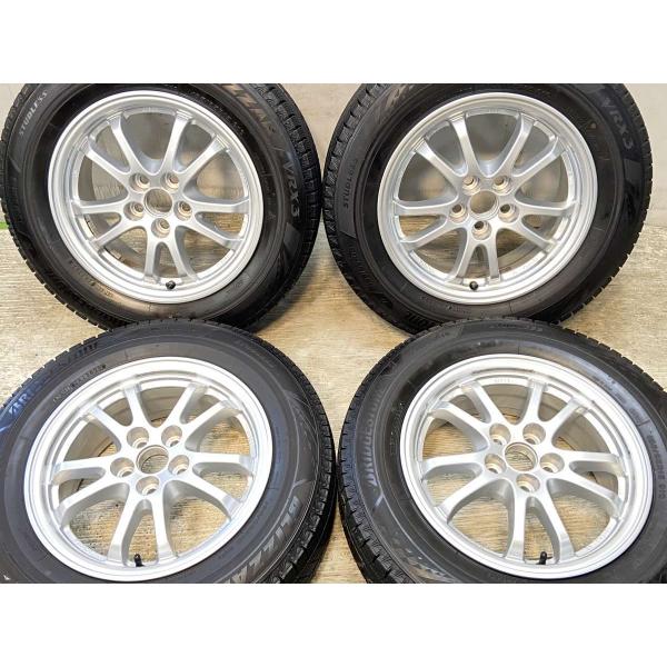 2021年製 中古ブリヂストン スタッドレスセット195/65R15 プリウス等 BRIDGESTONE 中古タイヤ スタッドレスタイヤ ホイールセット 4本