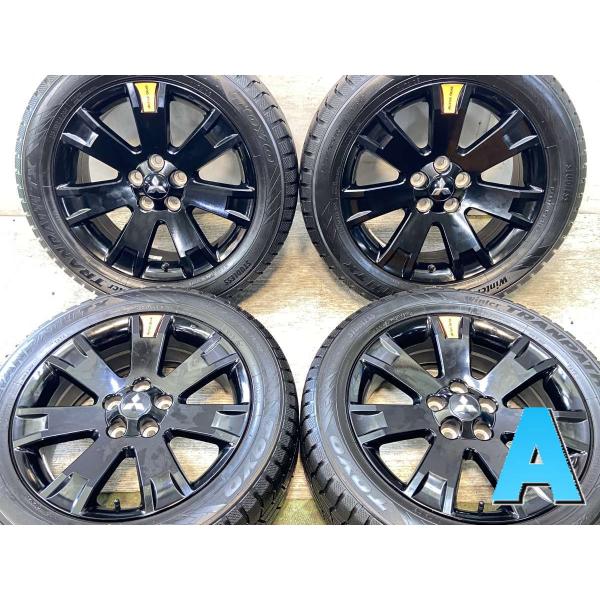 スタッドレスタイヤ ホイール4本セット 225/55R18 三菱純正 TOYO TOYO TIRES（トーヨータイヤ） 中古タイヤ スタッドレスタイヤ