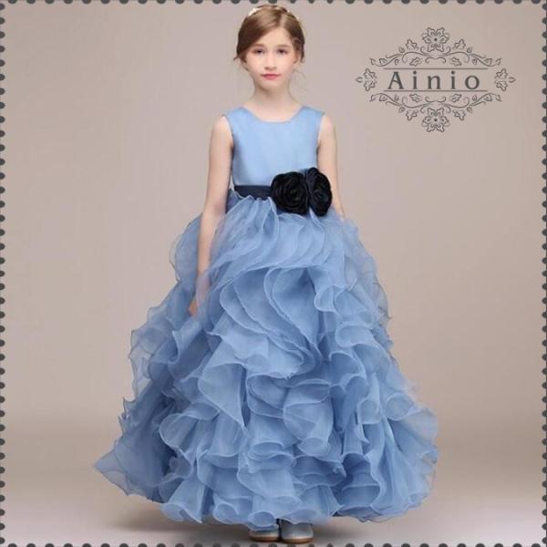 豪華 子供ドレス 発表会 ピアノドレス 女の子 ロングドレス 結婚式 七五三 演奏会 入学式 撮影用 子供服 フォーマル ドレス ジュニア 1 130 140 150 160 Aini055 Ainio 通販 Yahoo ショッピング