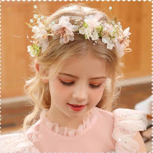 新品 子供髪飾り ヘアアクセサリー  発表会 結婚式 高級　ヘアピン カチューシャ ヘアバンド 七五三 結婚式 ピアノ 二次会 ダンス演出 キッズ髪飾り