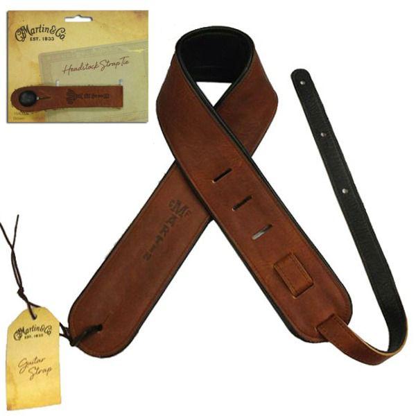 MARTIN 18A0028+18A0032 Premium Rolled Leather �M�^�[�X�g���b�v+�X�g���b�v�{�^�� �u���E��