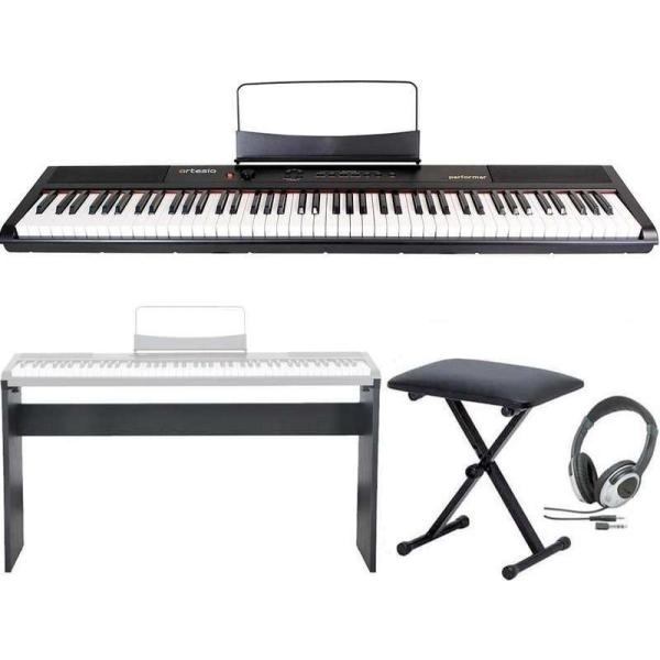 Artesia Performer 電子ピアノ スタンド付き artesia Performer/BK/専用スタンド+ヘッドホン+イス付 電子ピアノ