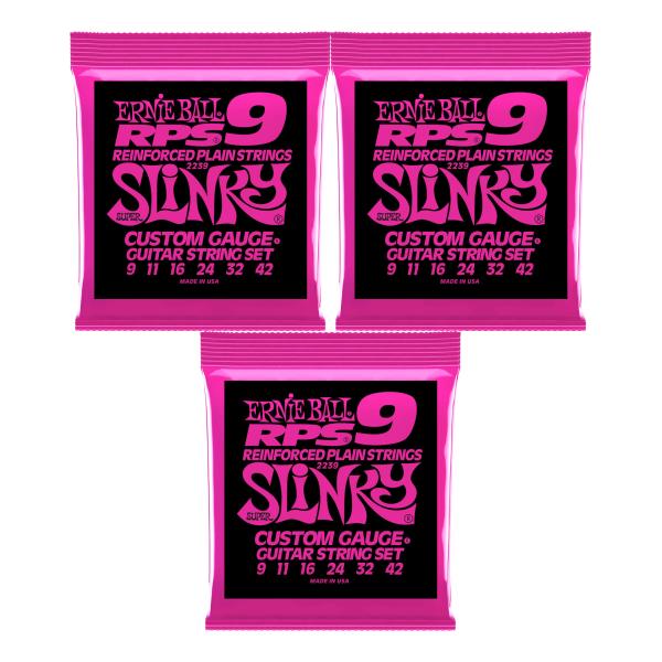 ERNIE BALL 2239/3セット [09-42] Super Slinky RPS エレキギター弦/メール便発送・代金引換不可