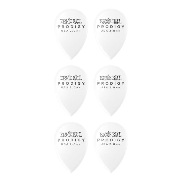 ERNIE BALL P09336 PRODIGY PICKS 2.0mm White TEARDROP �M�^�[ �s�b�N 6������/���[���֔����E��������s��
