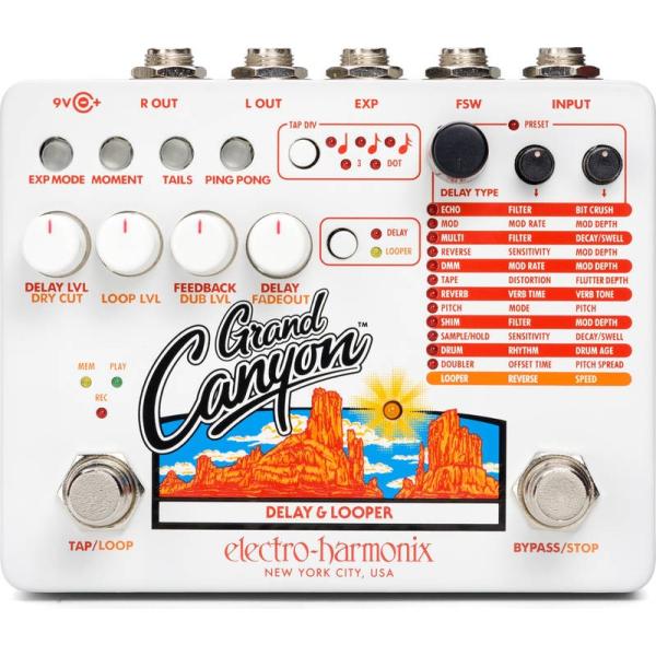 ELECTRO HARMONIX Grand Canyon Delay ＆ Looper マルチファンクション・ディレイ/ルーパーペダル[国内正規品]