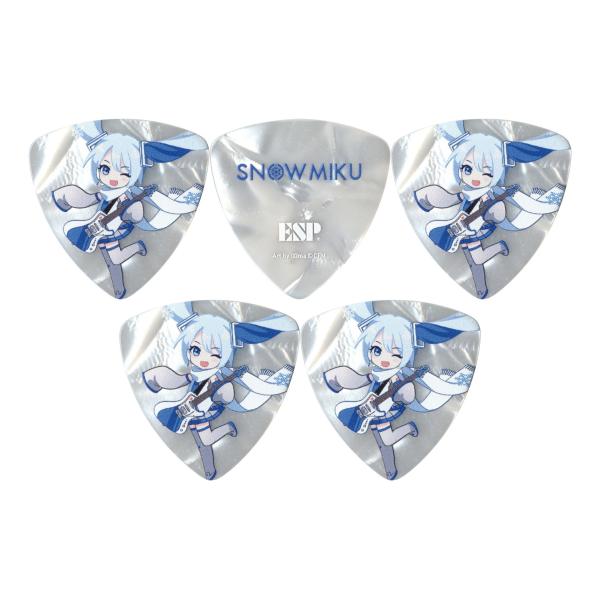 他サイト： ESP PD-Miku-SNOW/5枚セット おにぎり型 SNOW MIKU SD雪ミク 初音ミク ギター ピック/メール便発送・代金引換不可の商品画像