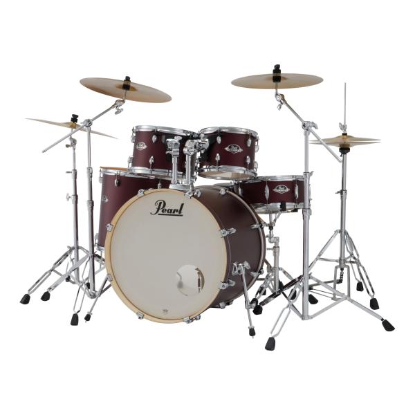 Pearl EXX725SN/C-2CS #864 サテンスカーレット EXPORTシリーズ 2クラッシュシンバル仕様 ドラムセット