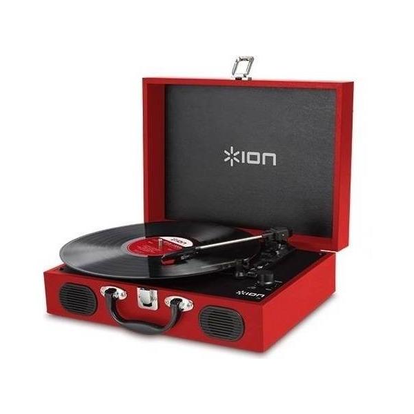 ION AUDIO VINYL TRANSPORT Red ポータブル トランク型 レコードプレーヤー