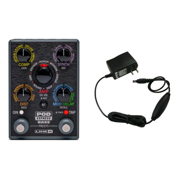 LINE6 POD Express Bass+DC-1G ベース用 アンプ/エフェクト プロセッサー+純正アダプター