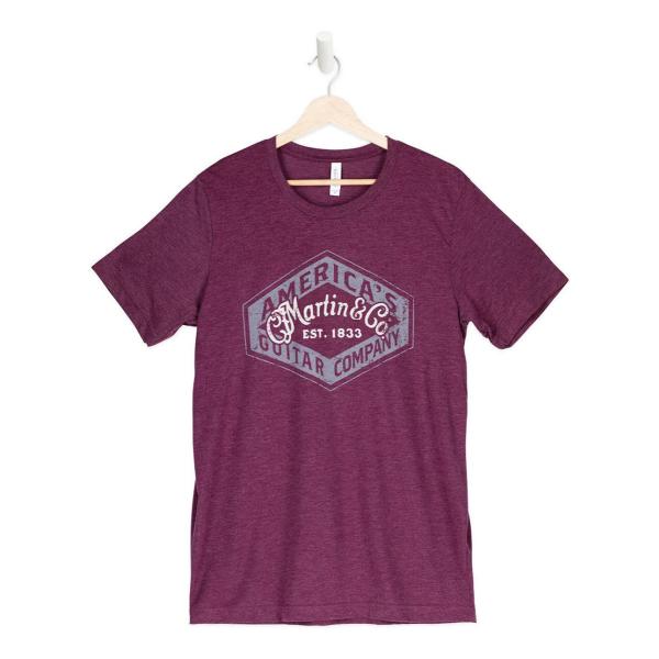MARTIN 18CM0172S [S�T�C�Y] Martin America's Guitar Tee/Maroon T�V���c/���[���֔����E��������s��