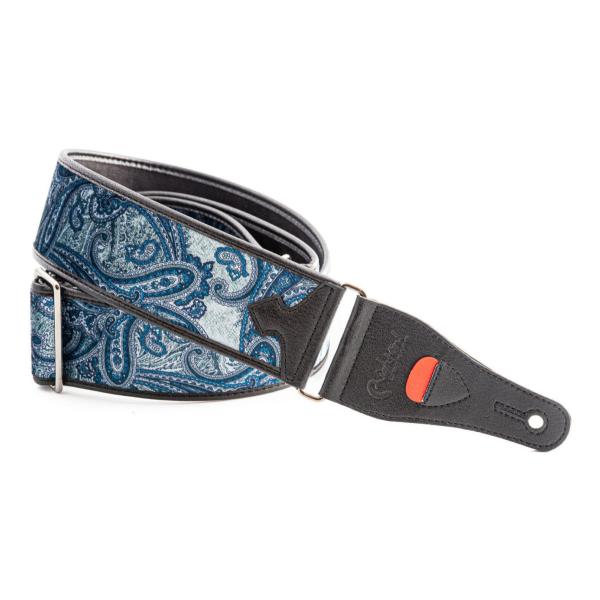 RightOn! STRAPS PAISLEY VELVET-60 BLUE �M�^�[�A�x�[�X�p�X�g���b�v �x���x�b�g�ƃy�C�Y���[�̃G���{�X
