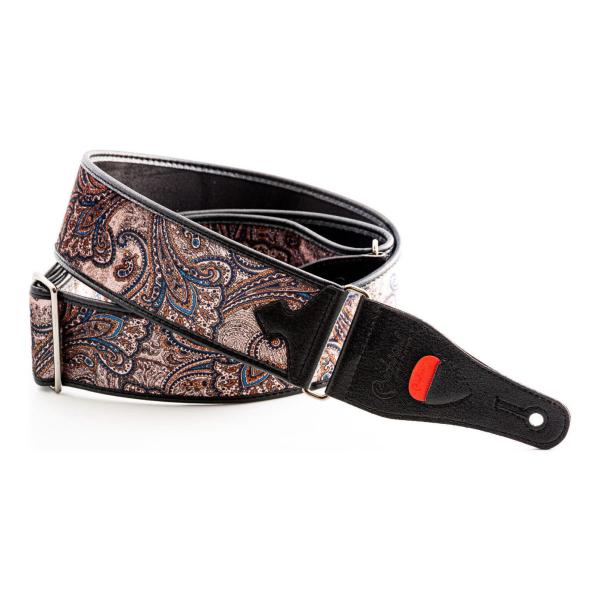 RightOn! STRAPS PAISLEY VELVET-60 Brown �M�^�[�A�x�[�X�p�X�g���b�v �x���x�b�g�ƃy�C�Y���[�̃G���{�X
