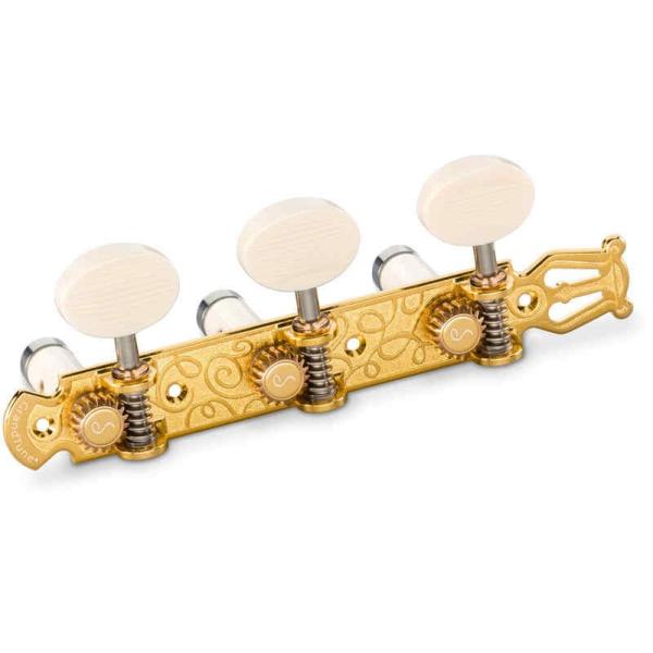 Schaller GTC Lyra GO61(40) [Gold/Galalith oval({^)/White deluxe(|Xg)] NVbNM^[pyO()Zbg