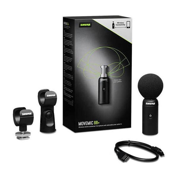 SHURE MV88+W-J-Z6 ワイヤレス ステレオ コンデンサー マイクロホン MOVEMIC 88+