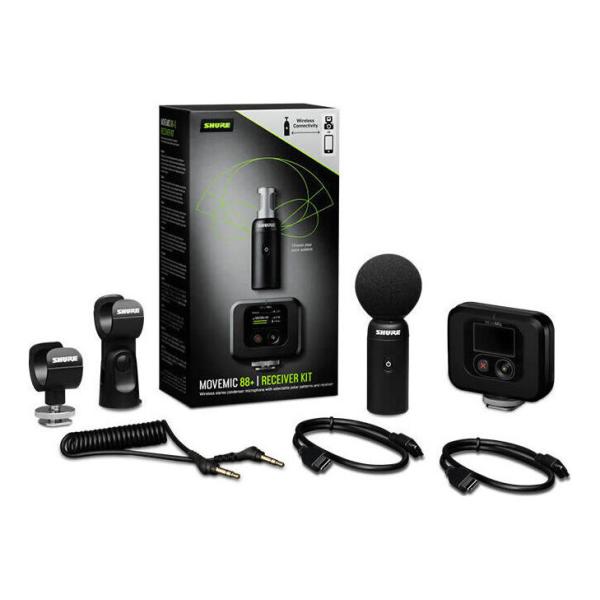 SHURE MV88+W-KIT-J-Z6 ワイヤレス ステレオ コンデンサー マイクロホン 受信機付セット MOVEMIC 88+