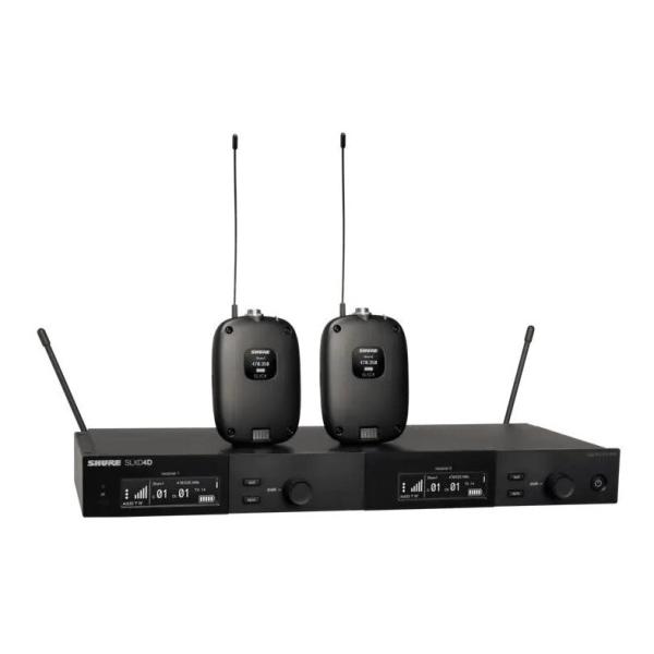 SHURE SLXD14DJ-JB ボディーパック型送信機2台付属 デュアル ワイヤレスシステム SLXD14D