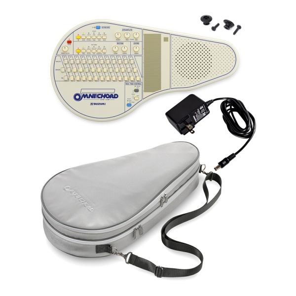 SUZUKI OM-108/アダプター+ケース+ストラップピン/AD1-1210A+OGB-108+OSB-108付 オムニコード OMNICHORD オートハープをフィーチャーした電子楽器